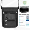 WALNEW Passport Holder Neck Pouch Travel Neck Wallet with RFID Blocking – 7 Pockets with Adjustable Neck Strap to Keep Your Passport Document and Credit Card Safe - Image 3