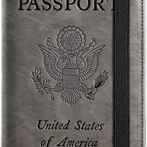 Passport Holder Cover Wallet RFID Blocking Leather Card Case Travel Document Organizer
