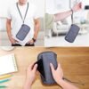 RFID Blocking Family Passport Wallet Holder Waterproof, Travel Document Organizer Credit Card Clutch Bag for Men Women (Grey) - Image 6