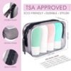 Portable Travel Bottles, INSFIT TSA Carry On Approved Toiletries Containers, 3 Ounce Leak Proof Squeezable Silicone Tubes, Refillable Travel Accessories for Shampoo Body Wash Liquids 4 PacK - Image 3