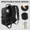 YOREPEK Travel Backpack, Extra Large 50L Laptop Backpacks for Men Women, Water Resistant College School Bookbag Airline Approved Business Work Bag with USB Charging Port Fits 17 Inch Computer, Black - Image 5