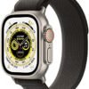 Apple Watch Ultra [GPS + Cellular 49mm] Smart Watch w/Rugged Titanium Case & Black/Gray Trail Loop S/M. Fitness Tracker, Precision GPS, Action Button, Extra-Long Battery Life, Brighter Retina Display