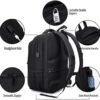 QINOL Travel Laptop Backpack Anti-Theft Work Bookbags With Usb Charging Port, Water Resistant 15.6 Inch College Computer Bag for Men Women, Black - Image 3