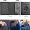 Passport and Vaccine Card Holder Combo, Passport Holder with Vaccine Card Slot, Passport Wallet, Passport Cover, Passport Case, Passport Holder for Women and Men（AA-Black） - Image 3