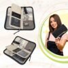 ZOPPEN RFID Travel Passport Wallet & Documents Organizer Zipper Case with Removable Wristlet Strap - Image 6