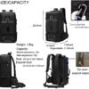 DBNAU Travel Backpack, 35-50L Expandable Carry on Backpack with Shoe Compartment and USB Charging Port, 17inch Laptop Backpack, Airline Approved Convertible Waterproof Durable Luggage Bag for Men - Image 3