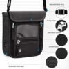 WALNEW Passport Holder Neck Pouch Travel Neck Wallet with RFID Blocking – 7 Pockets with Adjustable Neck Strap to Keep Your Passport Document and Credit Card Safe - Image 4