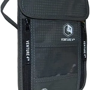 Travel Neck Wallet with RFID Blocking – Passport Holder Neck Pouch to Keep Your Cash And Documents Safe – Get Peace Of Mind When Traveling