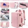 Beraliy Large Travel Backpack for Women, Airline Approved Carry On Backpack,17'' Laptop Backpack, Waterproof Personal Item Bag Durable Outdoor Daypack for College Weekender Business Hiking, Pink - Image 8
