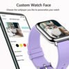 Smart Watch, KALINCO Fitness Tracker with Heart Rate Monitor, Blood Pressure, Blood Oxygen Tracking, 1.4 Inch Touch Screen Smartwatch Fitness Watch for Women Men Compatible with Android iPhone iOS - Image 4