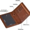 HerriaT Passport and Vaccine Card Holder Combo,Cover Case with CDC Vaccination Card Slot, Leather Travel Documents Organizer Protector, with RFID Blocking, for Women and Men - Image 3