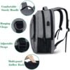 Matein Travel Laptop Backpack, Business Anti Theft Slim Durable Laptops Backpack with USB Charging Port, Water Resistant College School Computer Bag Gifts for Men & Women Fits 15.6 Inch Notebook, Grey - Image 4