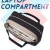 Travel Duffle Bag, BAGSMART 31L Quilted Weekender Overnight Bag for Women with Laptop Compartment, Large Carry On Airport Bag with Wet Pocket & Shoe Bag for Travel, Business Trips, Sports(Black) - Image 4