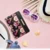 Passport Holder Cover Travel RFID Blocking Passport Cover Rose Gold Cute Flowers Passport Wallet with Elastic Band for Women - Image 5