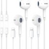 2 Packs Apple Earbuds for iPhone Headphones Wired Earphones [Apple MFi Certified](Built-in Microphone & Volume Control) Noise Isolating Headsets for iPhone 13/12/11/XR/XS/X/8/Support All iOS System