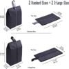 YAMIU Travel Shoe Bags Set of 4 Waterproof Nylon with Zipper for Men & Women, Black - Image 2