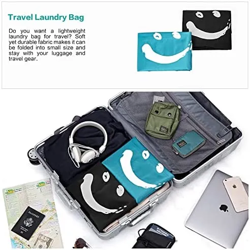 HOMEST 2 Pack XL Wash Me Travel Laundry Bag, Dirty Clothes Organizer, Large Enough to Hold 4 Loads of Laundry, Easy Fit a Laundry Hamper or Basket - Image 3