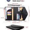 ZOPPEN Passport Holder Travel Wallet (Ver.5) for Women Rfid Blocking Multi-purpose Passport Cover Case Document Organizer Wrist Strap - Image 2