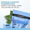 Neutrogena Makeup Remover Facial Cleansing Towelette Singles, Daily Face Wipes Remove Dirt, Oil, Makeup & Waterproof Mascara, Gentle, Individually Wrapped, 100% Plant-Based Fibers, 20 ct - Image 5