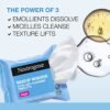 Neutrogena Makeup Remover Facial Cleansing Towelette Singles, Daily Face Wipes Remove Dirt, Oil, Makeup & Waterproof Mascara, Gentle, Individually Wrapped, 100% Plant-Based Fibers, 20 ct - Image 3
