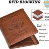 HerriaT Passport and Vaccine Card Holder Combo,Cover Case with CDC Vaccination Card Slot, Leather Travel Documents Organizer Protector, with RFID Blocking, for Women and Men - Image 6