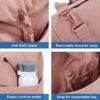 Weekender Bags for Women, BAGSMART Duffle Bag for Travel Duffel Bags, Carry on Overnight Bag,Gym Bag with Trolley Sleeve,USB Charging Port, Dark Pink - Image 3