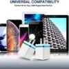 USB Wall Charger, CUGUNU 3-Pack 2.1A/5V Dual Port USB Plug Power Adapter Charging Block Cube Compatible with iPhone 14/13/12/11 /Pro Max/X/8/7/6 Plus, Samsung, Moto, Kindle, Android Phone - Blue - Image 6