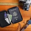 Zero Grid Passport Wallet - Travel Document Holder w/RFID Blocking - Image 8