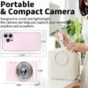 VJIANGER Digital Camera 4K 44MP with 32GB SD Card, 2.4 Inch Point and Shoot Camera with 16X Digital Zoom, Compact Mini Camera Kids Camera for Teens Boys Girls Adults Students Seniors(DC6-X3 Pink1) - Image 7