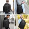 QINOL Travel Laptop Backpack Anti-Theft Work Bookbags With Usb Charging Port, Water Resistant 15.6 Inch College Computer Bag for Men Women, Black - Image 7