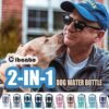 Dog Water Bottle with Food Container, Travel Puppy Water Bowl, Portable Pet Dispenser, Dog Stuff Accessories Items, Puppy Essentials Necessities for Yorkie Chihuahua Cat Walking and Hiking - Image 2