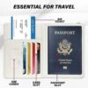 Cute Passport Holder and Holder Combo Passport Cover with Compatible Wallet Credit Card Protector RFID Blocking Women Men (Pink-V3) - Image 5