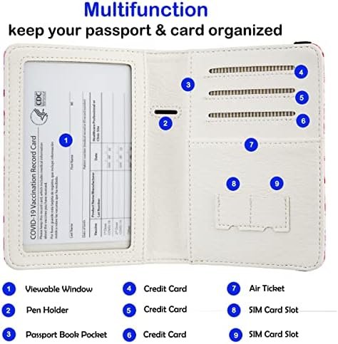 Passport Holder Covers,Premium Leather Passport Holder,with RFID Blocking,Travel Documents Organizer Protector,Cute Passport Wallet for Women/Men (Cute shark) - Image 3