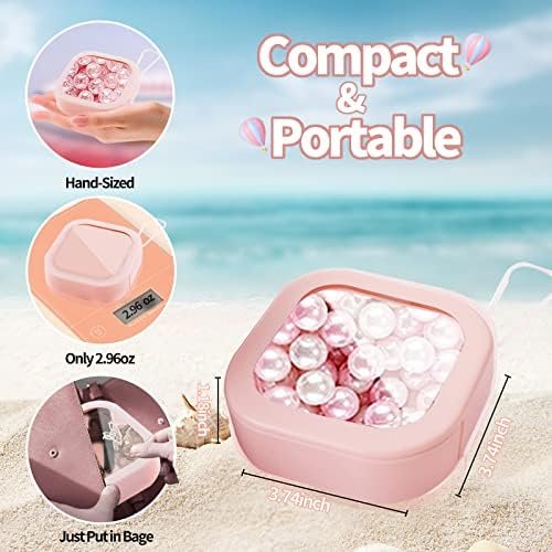 Hair Tie Organizer, 4 Pcs Small Portable Hair Tie Storage Holder Qtip Dispenser for Hair Tie Accessories, Small Items Holder Containers for Home Office Outdoor Travel Organizer, Pink&White - Image 2