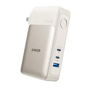 Anker GaNPrime Power Bank, 2-in-1 Hybrid Charger, 10,000mAh 30W USB-C Portable Charger with 65W Wall Charger, Works for iPhone 15/15 Plus/15 Pro/15 Pro Max/14/13, Samsung, Pixel, MacBook, Dell