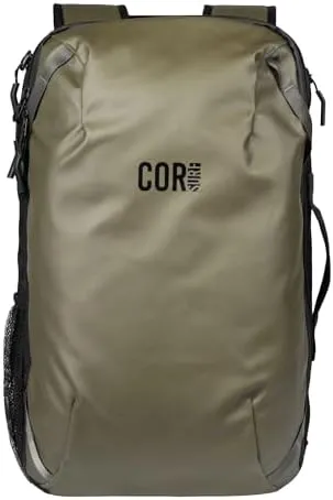 COR Surf Carry On Travel Backpack | NOW with Premium YKK Zippers | Flight Approved Carry On Laptop Backpack with Secret Passport Pockets | The Island Hopper (28L, Army Green) - Image 9