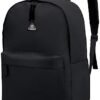 Haimont Casual Laptop Backpacks Bookbag for Men Women Travel Work Gym, 20L Daypack Backpack with Bottle Pockets, Black