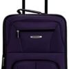 Rockland Fashion Expandable Softside Upright Luggage Set, Purple, 2-Piece (14/19) - Image 2