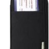 FINDCOZY Travel Portable Passport Holder Family, Women Document Organizer Wallet with Multiple Pockets for Credit Cards, Boarding Pass and Coins, Black
