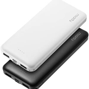 Miady 2-Pack 10000mAh Dual USB Portable Charger, USB-C Fast Charging Power Bank, Backup Charger for iPhone 15/14/13, Galaxy S23/22, Pixel and etc