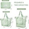 Foldable Travel Large Capacity Folding Travel Bag, Travel Lightweight Waterproof Carry Bag For Women Grey - Image 3