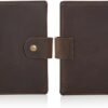 Polare Full Grain Leather Snap Passport and Vaccine Card Holder Combo RFID Blocking Travel Wallet Cover (Dark Brown) - Image 7