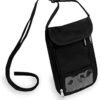 Everest Neck Pouch & Passport Holder with RFID, Black, 7.5 x 5.5 in