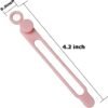 Nearockle 16Pcs Silicone Cable Straps Wire Organizer for Bundling Earphone, Phone Charger, Computer Cords, Reusable Cable Ties Cord Organizer in Home,Office,Kitchen,School(Pink) - Image 6