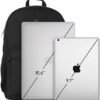 Black Backpack for Women Men,Casual School Backpack Teen Boys and Girls 15.6 Inch Laptop Bookbag with USB Charger for College High School Travel Business - Image 7