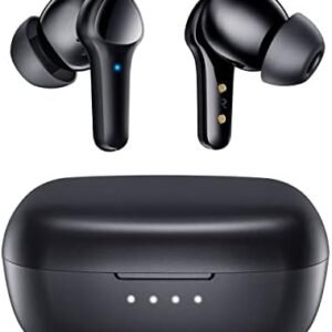 Wireless Earbuds,Bluetooth 5.3 Ear buds Immersive Sound Hi-Fi Stereo IPX8 Waterproof Headsets Premium Deep Bass Headphones with 4 Mics Call Noise Cancelling Earphones for iOS,Android,Workout - Black