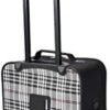 Rockland Fashion Softside Upright Luggage Set, Expandable, Black Plaid, 2-Piece (14/19) - Image 3