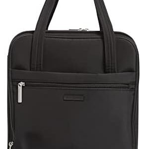 Vera Bradley Women's Softside Underseat Rolling Work Bag, Black, One Size