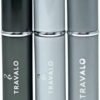 Travalo Classic HD Perfume Atomizer 3 Bundle Refillable System Travel TSA Approved | Reusable Easy-Fill Mini Pump Sprayer | Lightweight Elegant w/Volume Window | White, Titanium, Silver 3 Pack 0.17oz