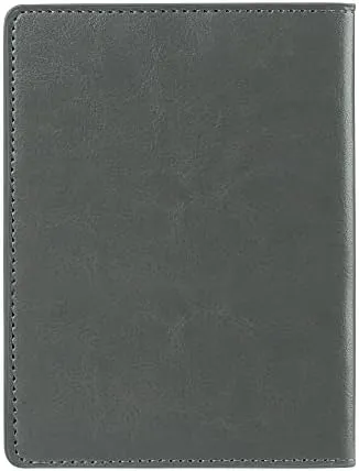 Cynure Leather Passport Cover CDC Vaccine Card Holder Combo Men & Women Travel Passport Case, grey - Image 6